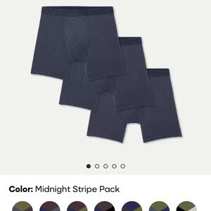 NWT Bombas Men's Midnight Stripe Boxer Briefs - 3-Pack